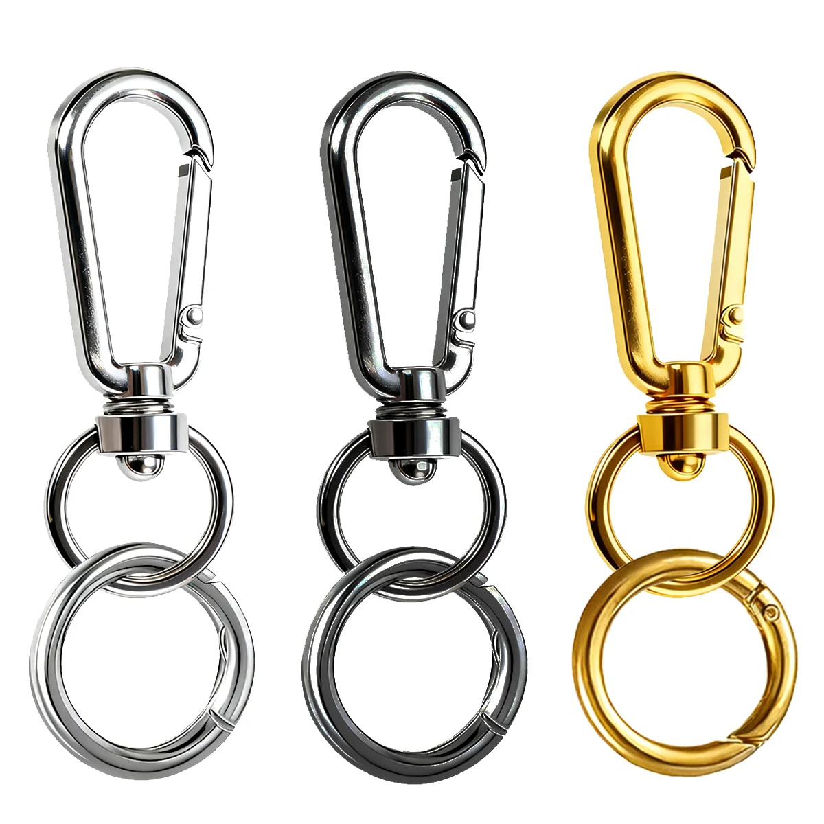 4/8PCS Metal Swivel Snap Hook with Spring Ring for Handbag DIY Key Ring Craft Making Paracord Lanyard Clip Car Camera Strap Gift