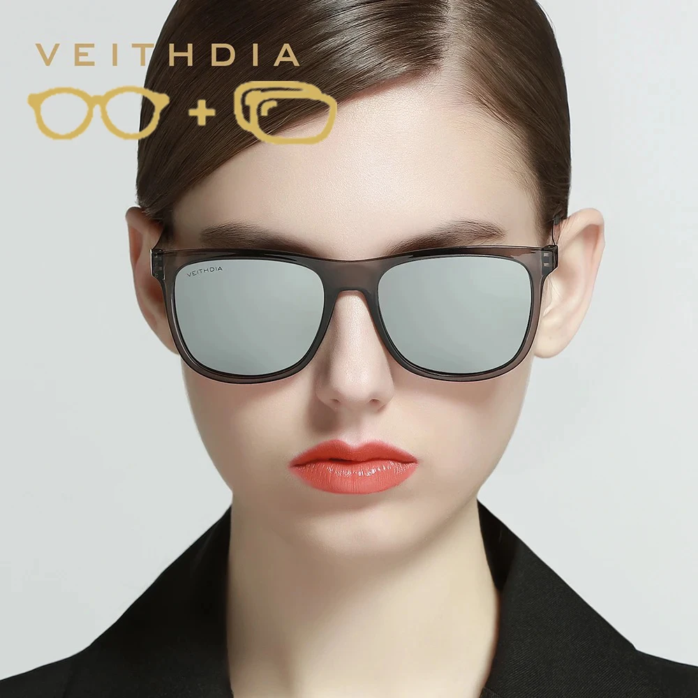 

VEITHDIA Brand Customize Prescription Sunglasses Mirror TR90 Polarized UV400 Lens Classic Myopia Glasses For Male Female P61100