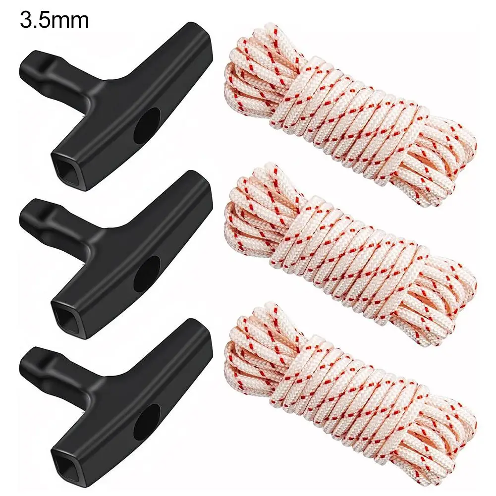Diameter 3mm, 3.5mm, 4mm Chainsaw Parts High Performance Starter Handles 3 Piece Set Multiple Diameter Options