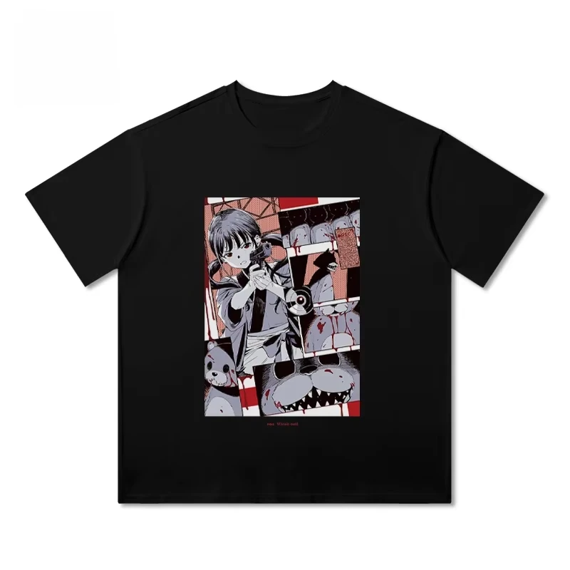 Lycoris Recoil Featuring Chisato Nishikigi & Takina Inoue Aesthetic Kawaii Graphic Print Unisex Cotton Short‑Sleeve T-Shirt