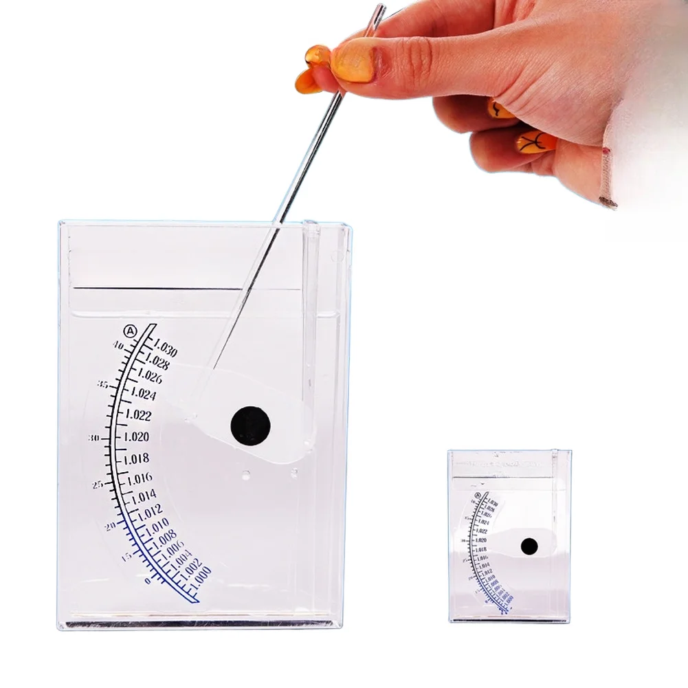 High Accuracy Salinity Meter 0-43% Dual Scale Saltwater Tester Transparent For Acrylic Hydrometer For Seawater Aquaculture Fish