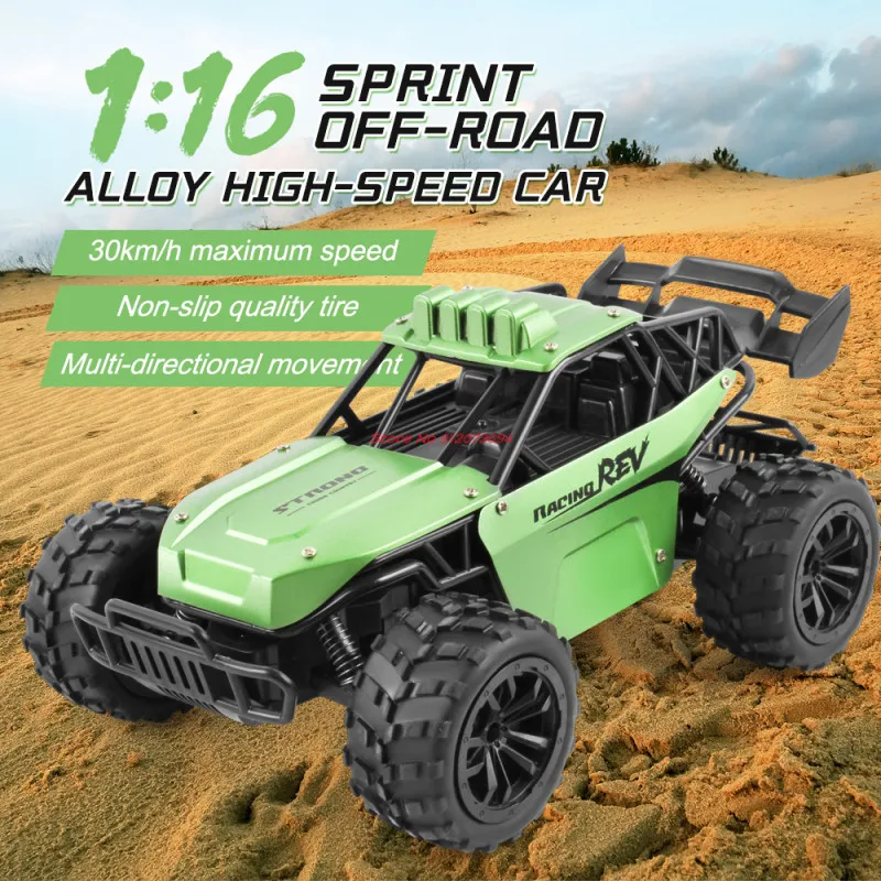 Wysokobiegowy samochód RC terenowy 1/16 30KM/H, zabawki wyścigowe, 2.4G 4WD Rock Crawler, zdalnie sterowany monster truck bezprzewodowy RC