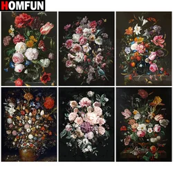 HOMFUN 5D Diamond Pattern Rhinestone Needlework Diy Diamond Painting Cross Stitch