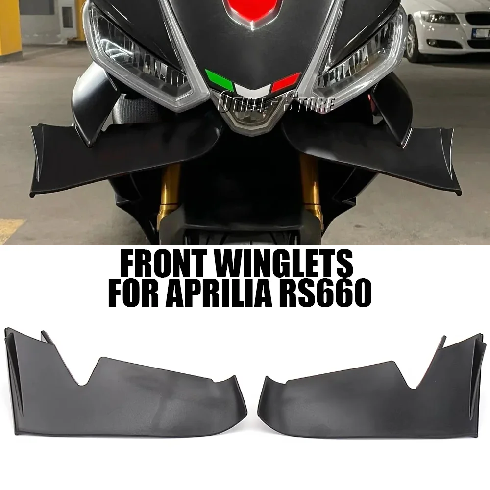 

Wind Wing Fairing Aerodynamic Winglets Front Cover Carbon Carbon Fiber Forging Pattern Black For Aprilia RS 660 RS660