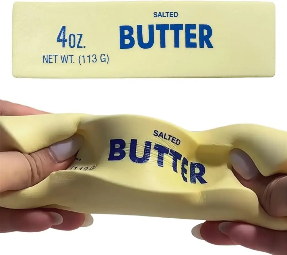 Soft Slow Rebound Butter Stick Squeezing Toy Realistic Butter Sticks Decompression Fidget Toys