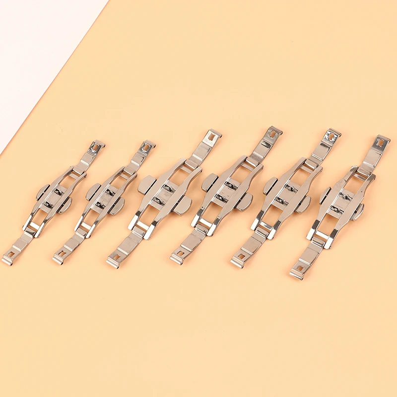 1Pc Stainless Steel Watch Strap Buckle For Watch Band Silver Buckle Watch Folding Clasp for Watch Button Accessories