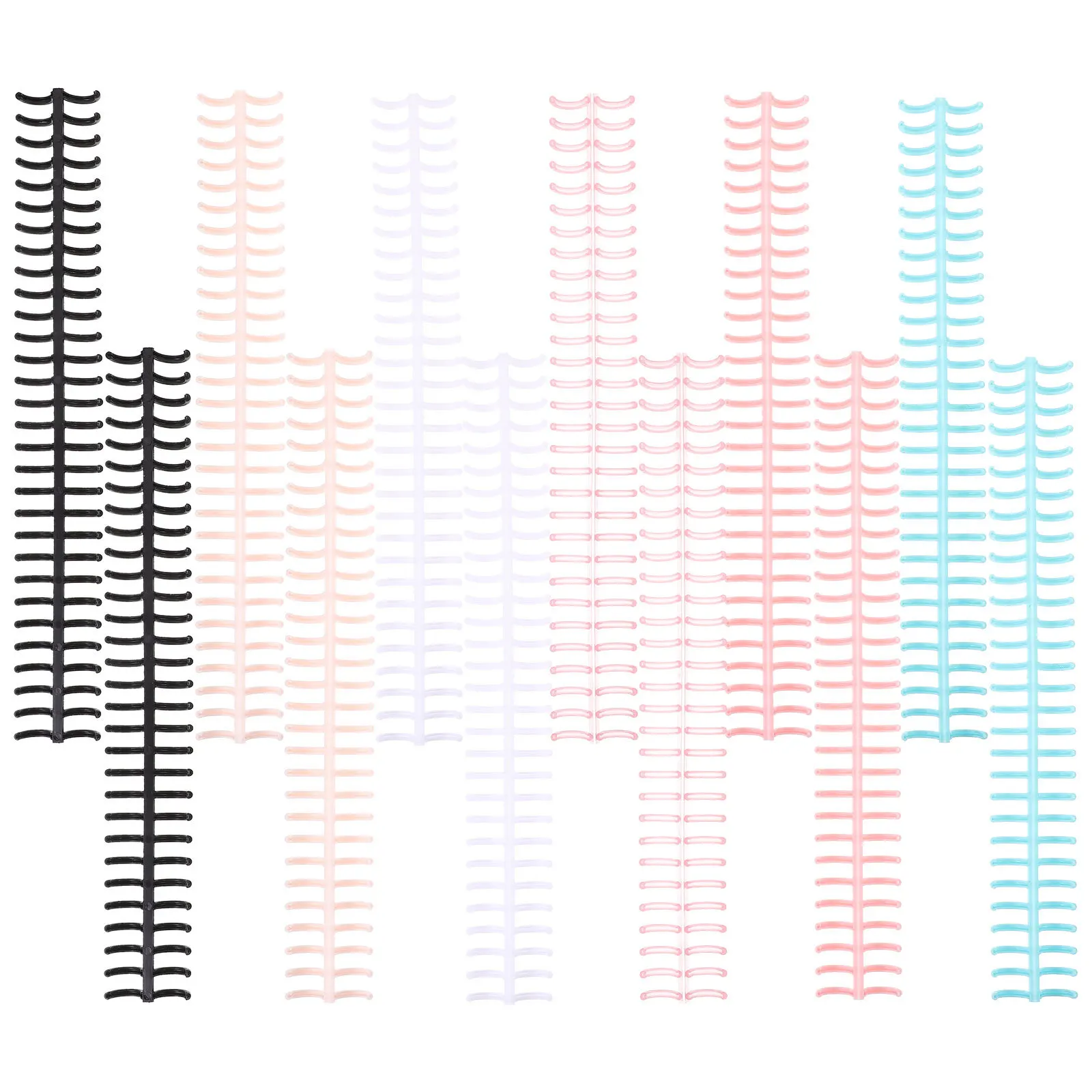 Spirales de reliure pour carnet de notes, 12 pièces, bobines de colonne vertébrale segmentées à feuilles mobiles, reliure rétro à faire soi-même, spirale Flexible pour papeterie scolaire et de bureau