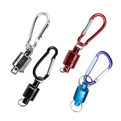 Strong Magnetic Carabiner Aluminum Alloy Carabiner Keychain Outdoor Camping Climbing Snap Clip Lock Buckle Hook Fishing Tool