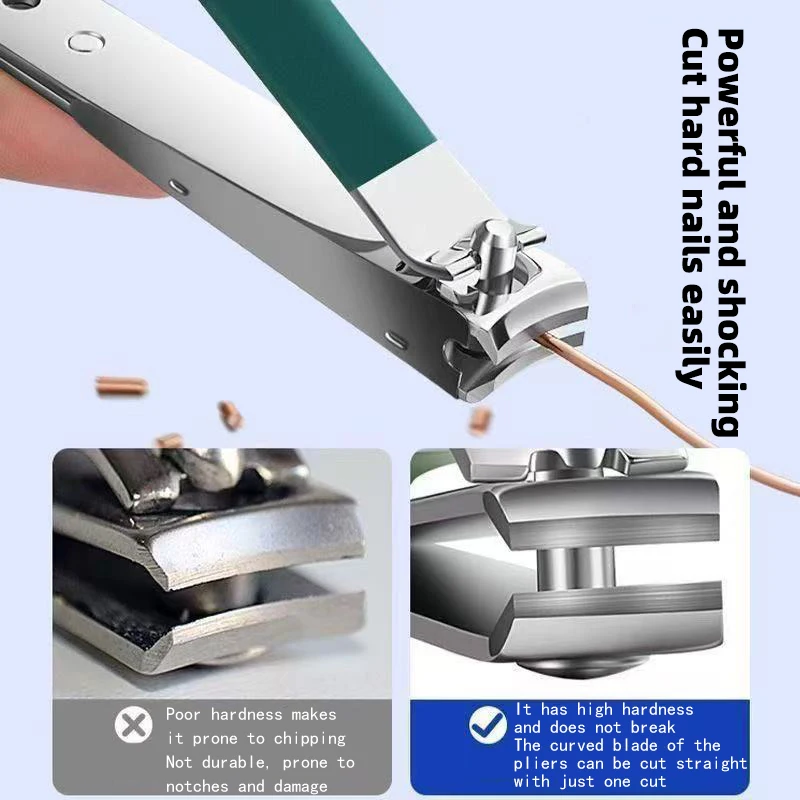 Nail clippers, nail grooves, sharp large-opening nail clippers set, complete set of cleaning ear spoons and ear picks