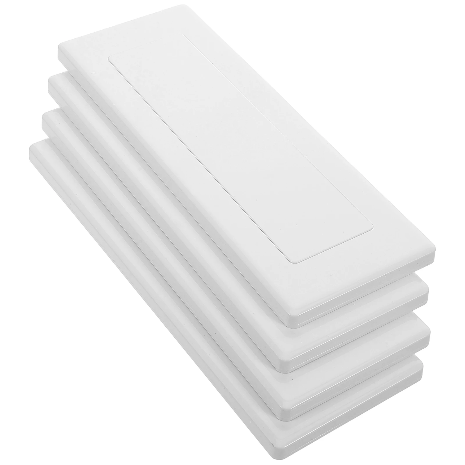 4pcs Plate Cover Blanking Plate White Electrical Panel Blanks Electrical Outlet Cover Plate Plastic Socket Covers (