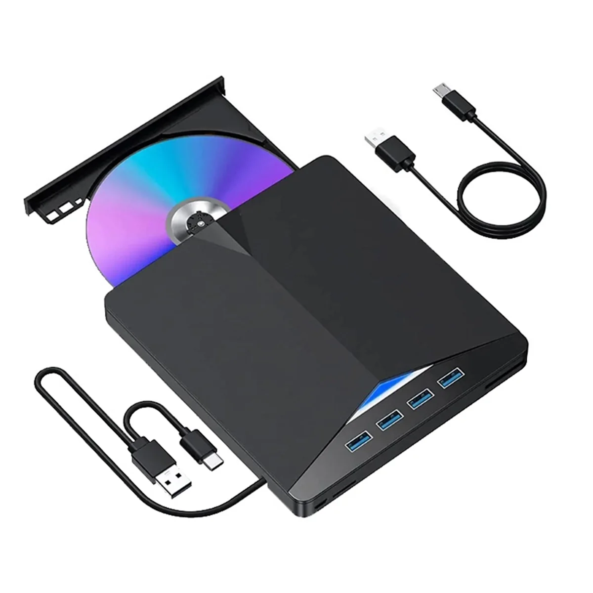 USB 3.0 Type-C External DVD RW CD Drive Burner Reader Player External Optical Drive for PC Laptop Desktop Computer