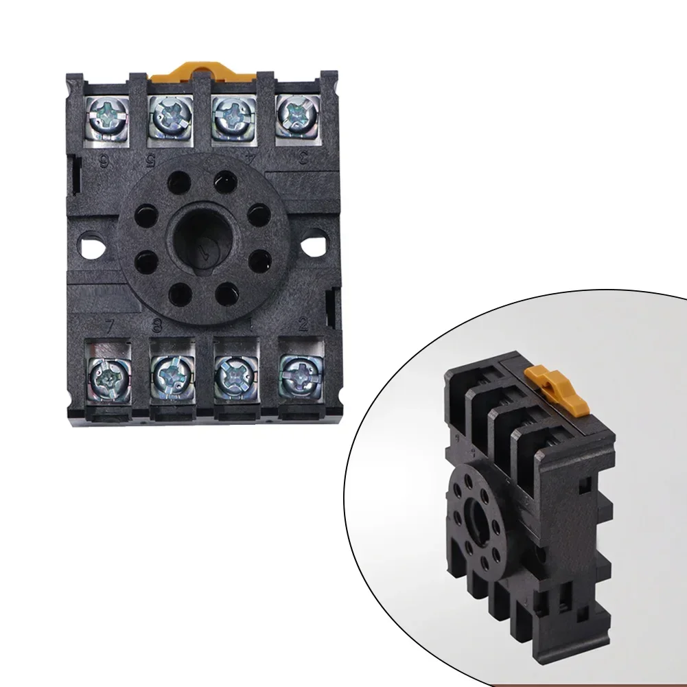 1pc Timer Relay Socket Base For PF083A 8 Pin Series Relay Mounting For DH48S 8pin Interface Relay Base Power Tools Parts