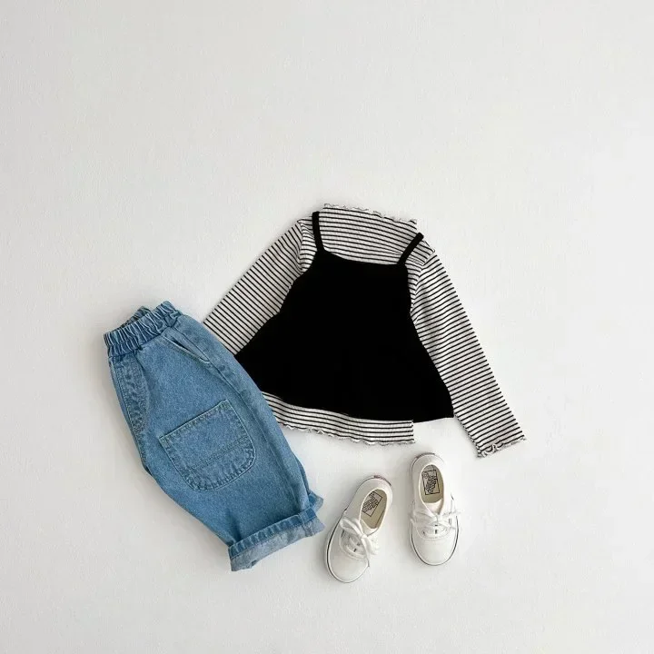 Herbst-Winter Baby Langarm-T-Shirt mit Holzohren-Kante für Mädchen, Baumwoll-Skianzug, Mädchen-Unterziehshirt, Vielseitiges Oberteil, Kinderkleidung – Detail 9