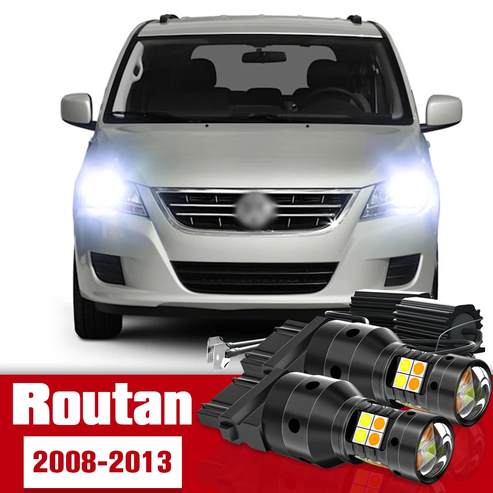 

2pcs LED Accessories Dual Mode Turn Signal+Daytime Running Light DRL For VW Routan 2008-2013 2009 2010 2011 2012