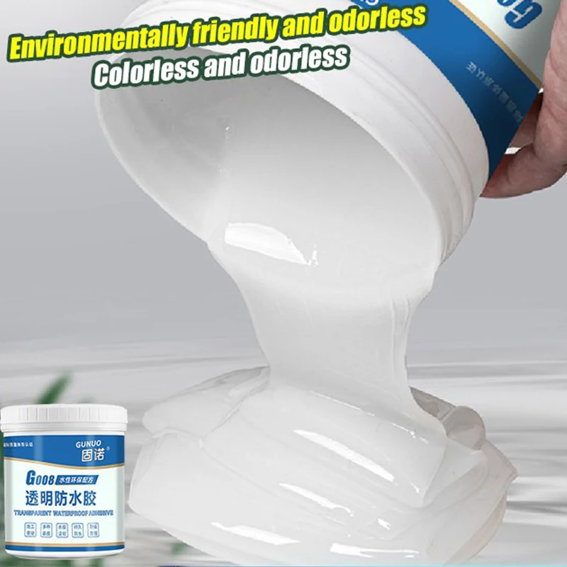 

700g Roof Transparent Waterproof Glue Bathroom Leak Stop Repair Quick Drying Glue With Brush Transparent Glue