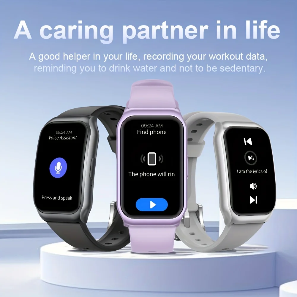 LAXASFIT New Smart Watch Bluetooth Calling Heart Rate&Sleep Monitoring Flashlight Voice Assistant Men Women Smartwatch