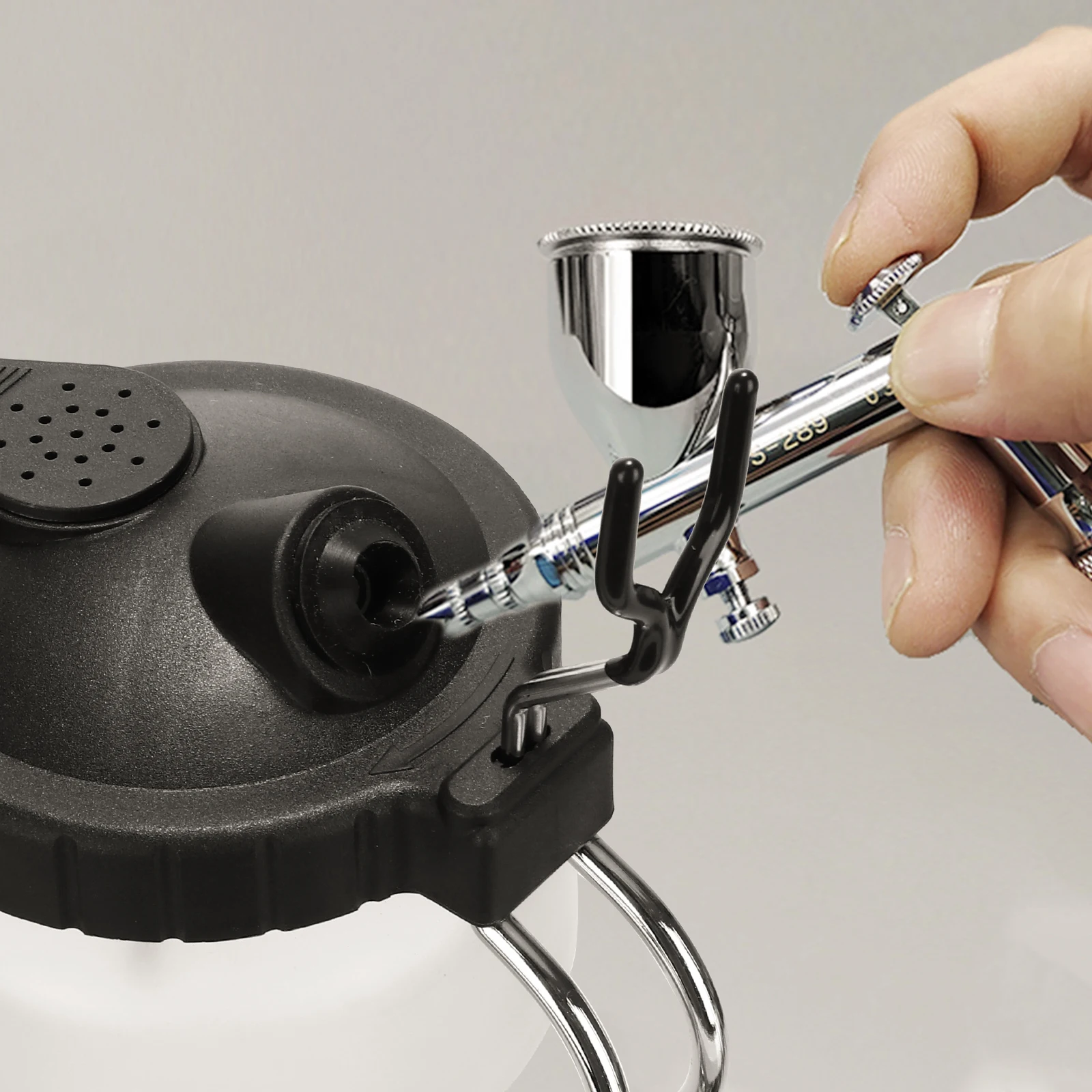 

1pc Premium Airbrush Cleaning Tool Spray Pen Cleaner Pot Practical Watering Can Creative Design Blocked Nozzle Remover
