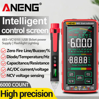 ANENG 683 3 in 1 Touch Screen Charging Multimeter AC/DC Voltage Tester Current +VC1010 tester Pen 12-1000V Detectors Tester Kit