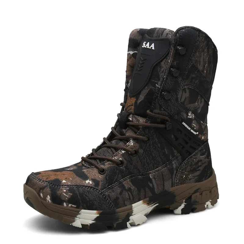 2025 Tactical Men Boots Camouflage Outdoor Sports Shoes High Top Breathable Desert Footwear Men's Combat Boots Men's Shoes