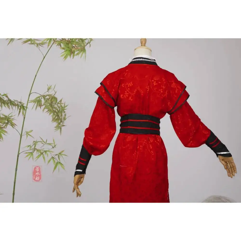 أزياء أنيمي الفاخرة تيان غوان Ci Fu شبح يائى الملك هوا تشنغ أزياء تنكرية للهالوين أزياء هانفو القديمة فستان أحمر للأحداث