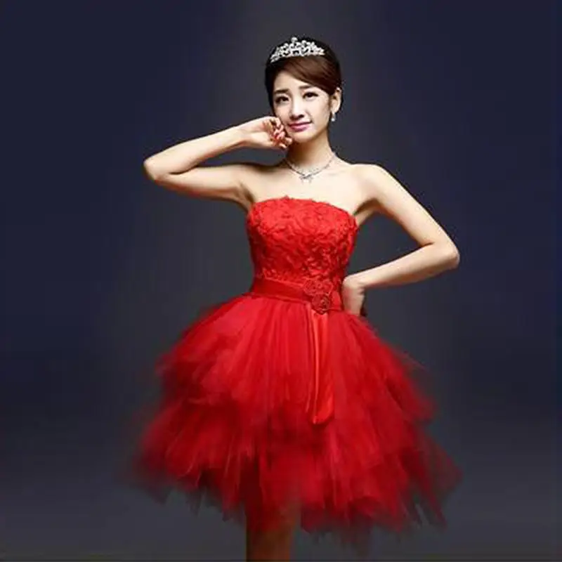 short red quince dress Adorable Red Sweetheart Shiny Tulle Off Shoulder Short Homecoming Dress, Red Party Dress