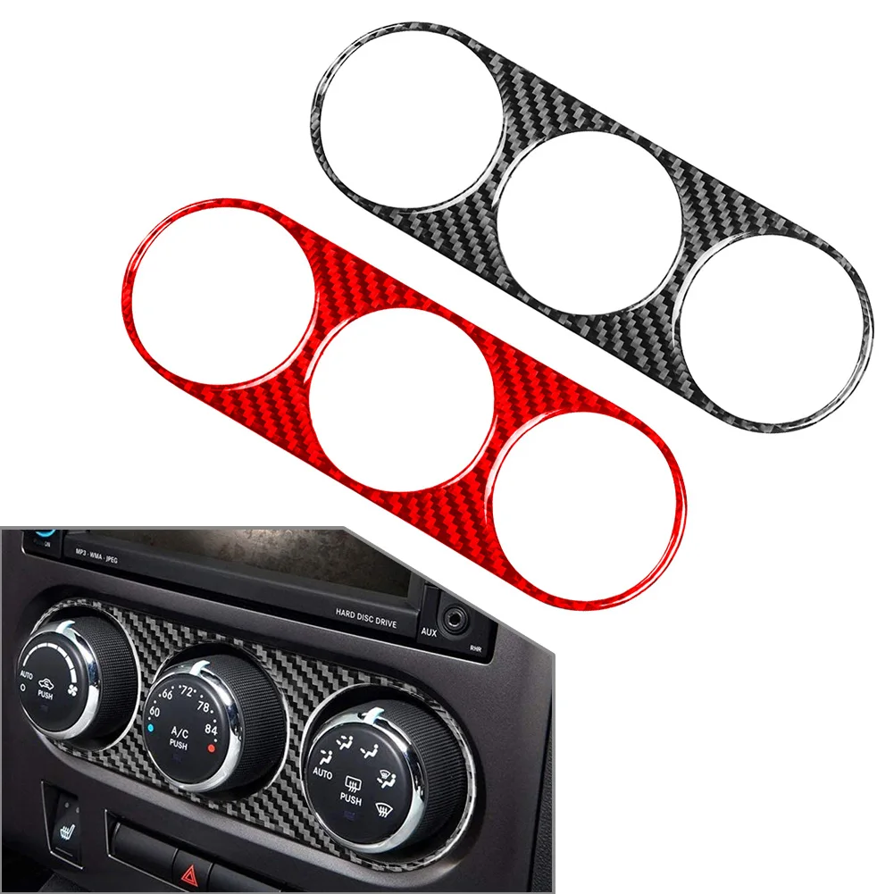 

Carbon Fiber Car Air Conditioning Switch Panel Cover Decorative Trim For Dodge Challenger 2008 2009 2010 2011 2012 2013 2014