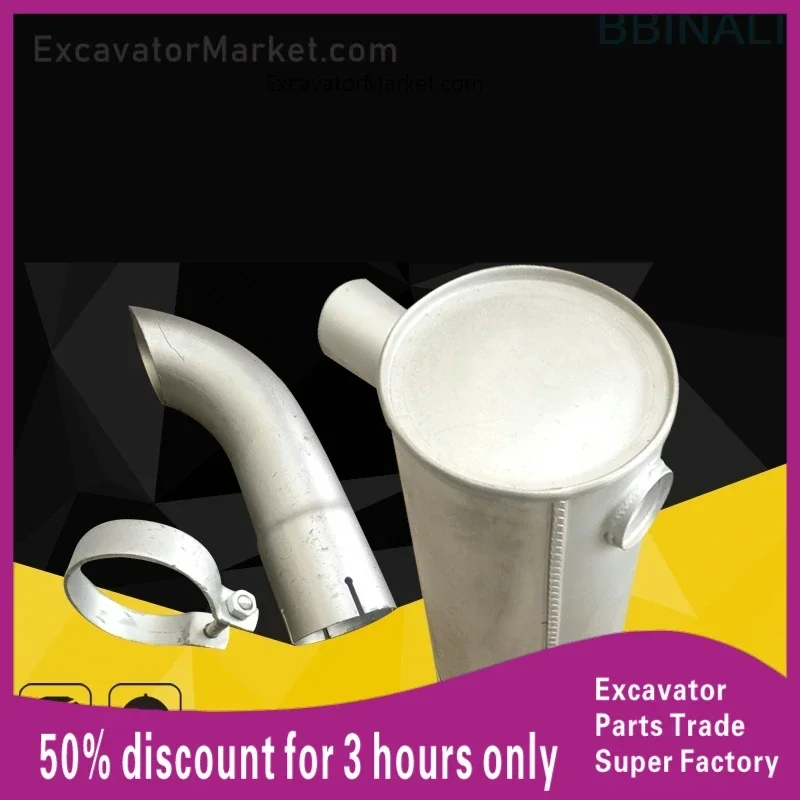 

For KATO HD HD512 HD450 excavator thick muffler exhaust pipe Clamp U-shaped screw excavator accessories For excavator