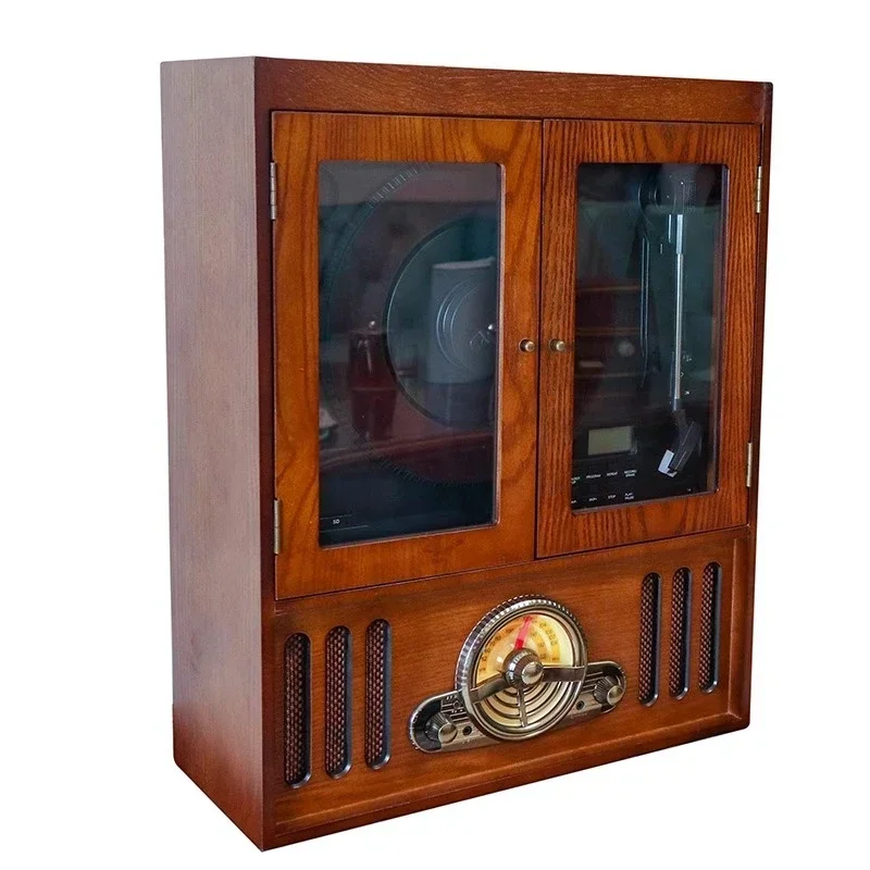 Vertical vinyl record player phonograph wall-mounted retro record player CD Bluetooth U disk multi-function player