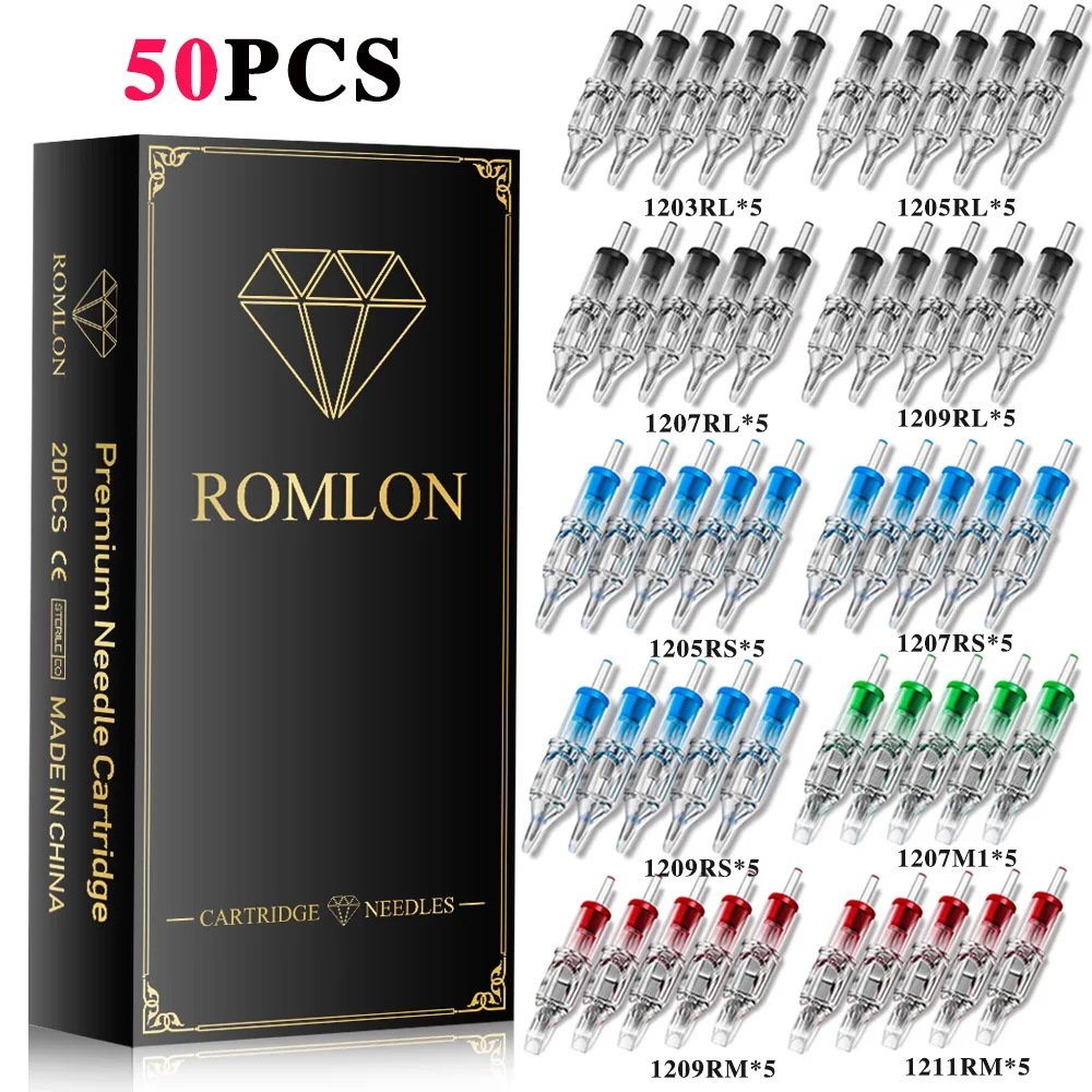 

50/20/10PCS смешивать иглы картриджа татуировки одноразовый стерильный картридж индивидуальный пакет иглы татуировки для машины ручки татуировки