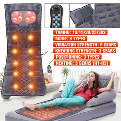 8 in 1 Automatic Heating Multifunctional Back Neck Massage Pad Foldable Body Massage Mattress Home Office Relaxation Pad massage