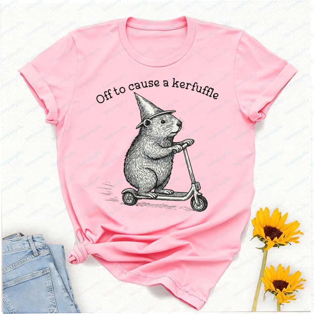 Off To Cause A Kerfuffle Teacher T-Shirt Oversized T Shirt Women Clothes Graphic Tshirts Y2k Top Kawaii Clothes Shirts for Women