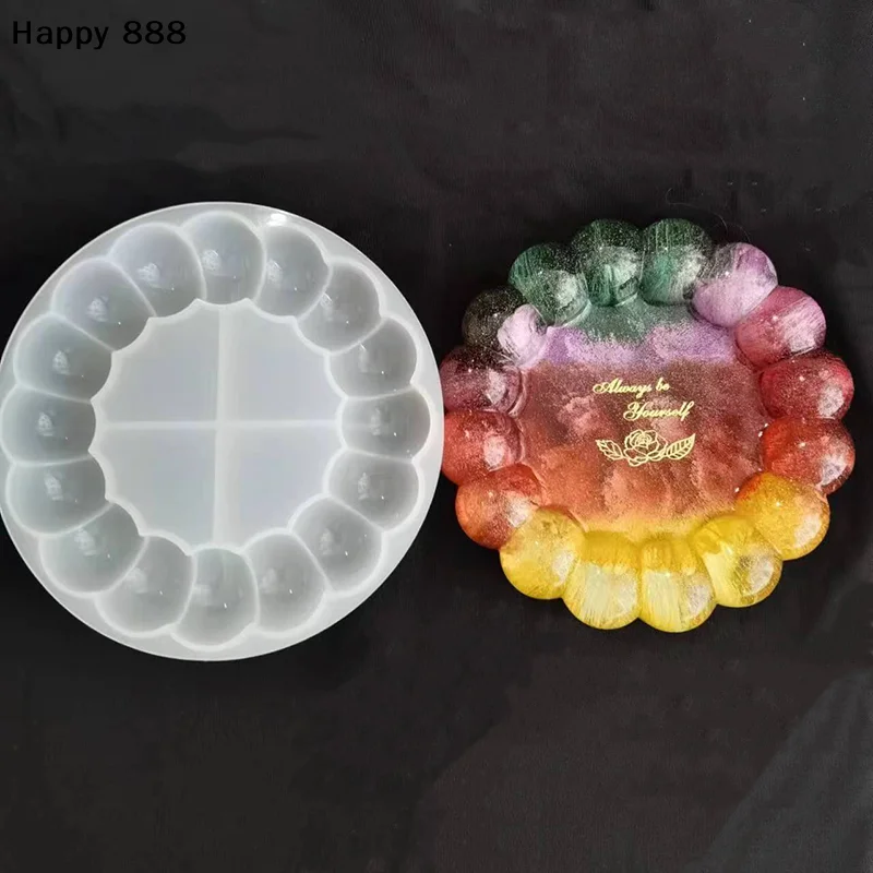 

1 Pc Bubble Coaster Silicone Mold For DIY Plaster, Epoxy Resin Casting, And Craft Making – Multi-Use Molding Tray For Home Decor