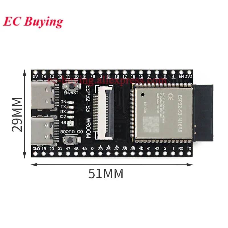 Płytka rozwojowa ESP32S3 NANO ESP32-S3 WROOM N16R8 CAM WiFi + BLE Bezprzewodowy Moduł WiFi 2.4G z Kamerą OV2640 OV5640 OV3660 — zdjęcie produktu 5