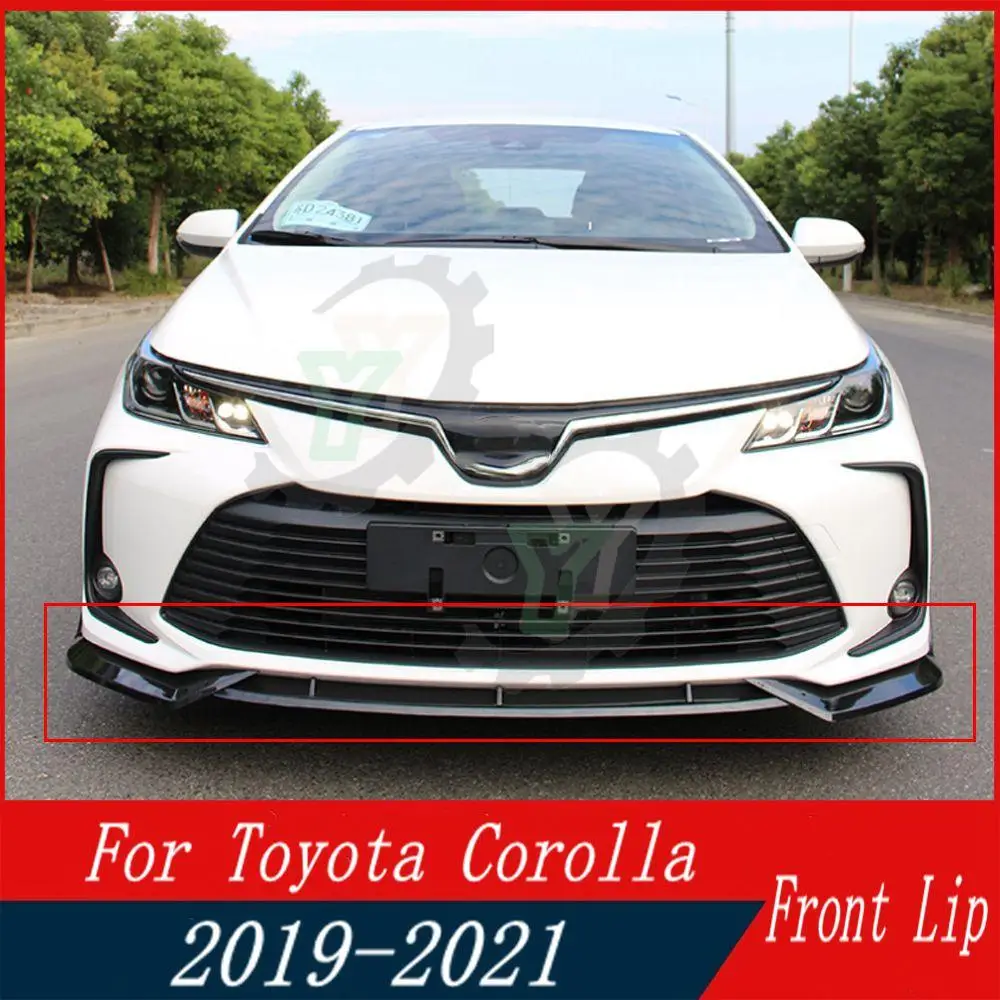 Car Accessories Front Bumper Lip Spoiler Splitter Diffuser Detachable Body Kit Cover Guard For Toyota Corolla 2019 2020 2021