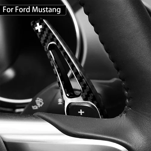 Cubierta de palanca de cambios para volante de coche, embellecedor ABS para Ford Mustang 2015 2016 2017 2018 2019 2020 2021 2022 2023, accesorios para automóviles