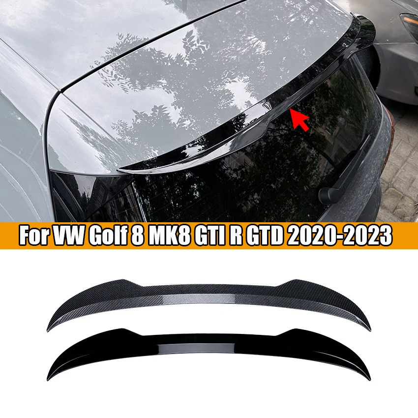 

For VW Golf 8 MK8 GTI R GTD 2020-2023 Car Tail Wings Fixed Wind Spoiler Rear Wing Car Rear Roof Spoiler Wing Body Kit Decoration