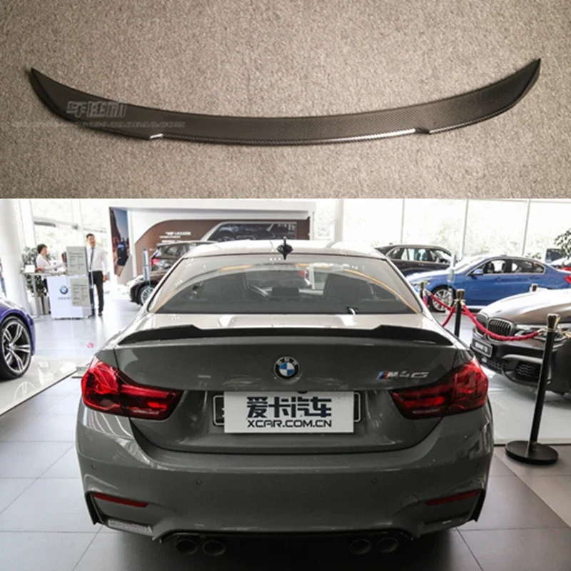 CS style carbon fiber rear truck spoiler For BMW M4 Coupe F82 F32 M4 Spoiler carbon Wings car styling 2014 - UP