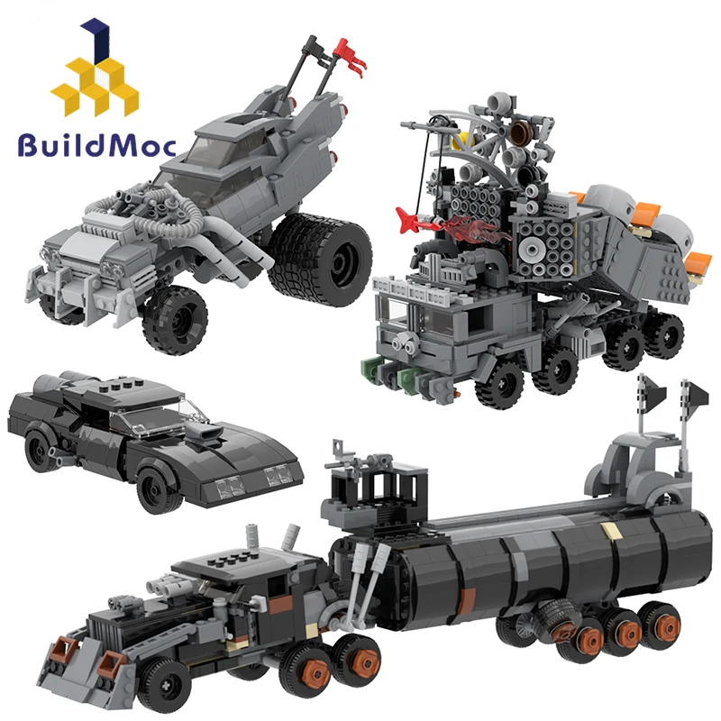 Buildmoc Madeds Car Machine Crazy Maxed Doof Wagon MOC Set Building Blocks Kits Toys for Children Kids Gifts Toy 1934PCS Bricks