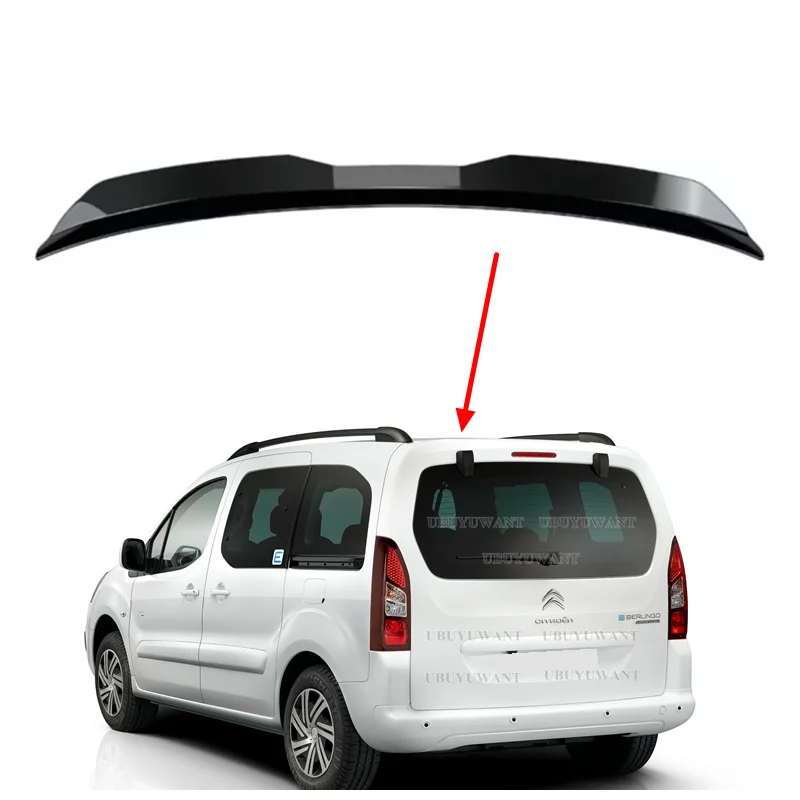 Heckspoiler für CITROEN BERLINGO MK3 aus ABS-Kunststoff in glänzendem Schwarz, universeller Heckflügel