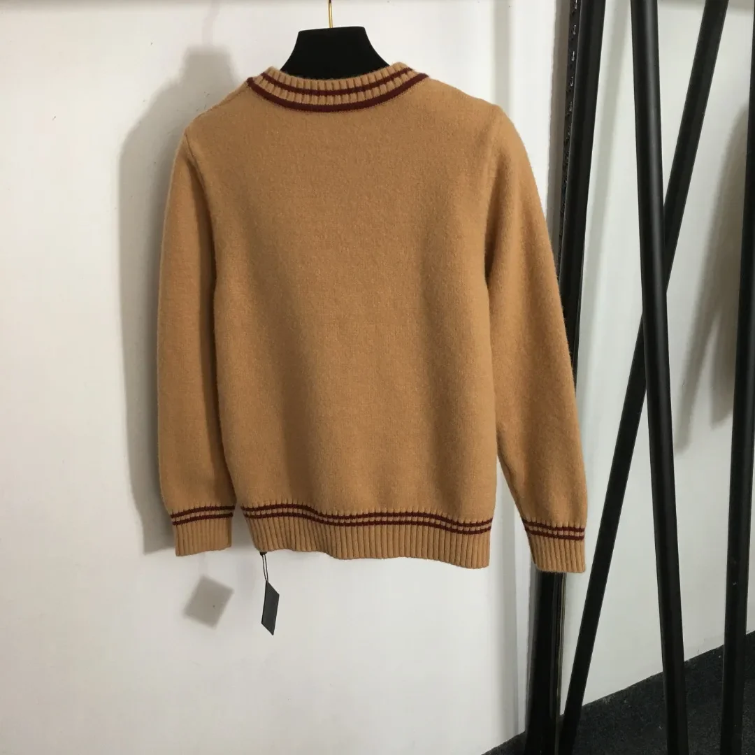 

2024 Autumn/Winter New Fashionable High Quality Comfortable Soft Breathable Top Korean Academy Style High Version Letter Sweater