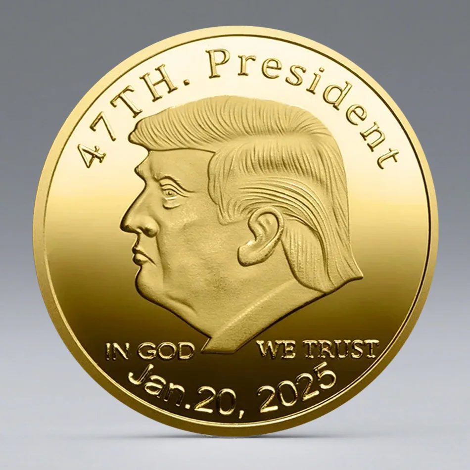 2025 La 47a moneda de recuerdo del presidente Monedas de colección de personajes americanos chapadas en oro