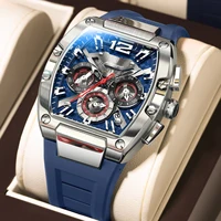 POEDAGAR Luxury Man Quartz Watch Sports Military Watch For Men Waterproof Luminous Date Chronograph Silicone Strap Men's Watches 1