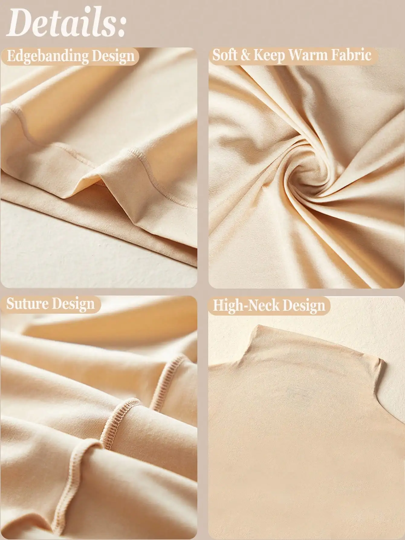 Camisetas sin costuras de cuello alto para mujer, camiseta térmica de manga larga, camiseta interior redonda para mujer, camisetas interiores ajustadas de alta elasticidad