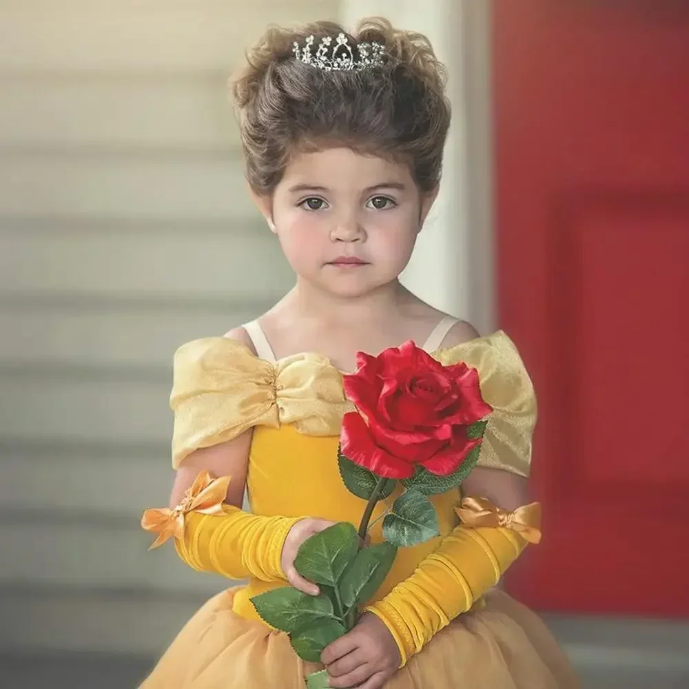 Belle Princess Costume for Girls Halloween Disguise Cosplay Snow White Princess Dress Baby Christmas Birthday Party Kids Clothes