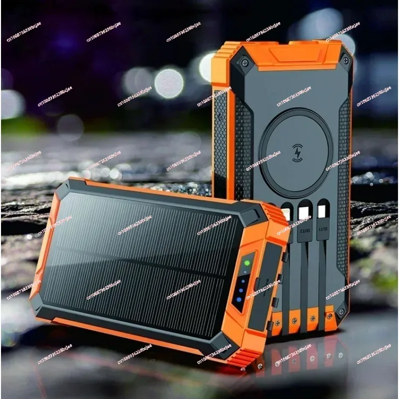 Best seller power bank solar waterproof 20000mah type c port folding solar power bank with wireless charging