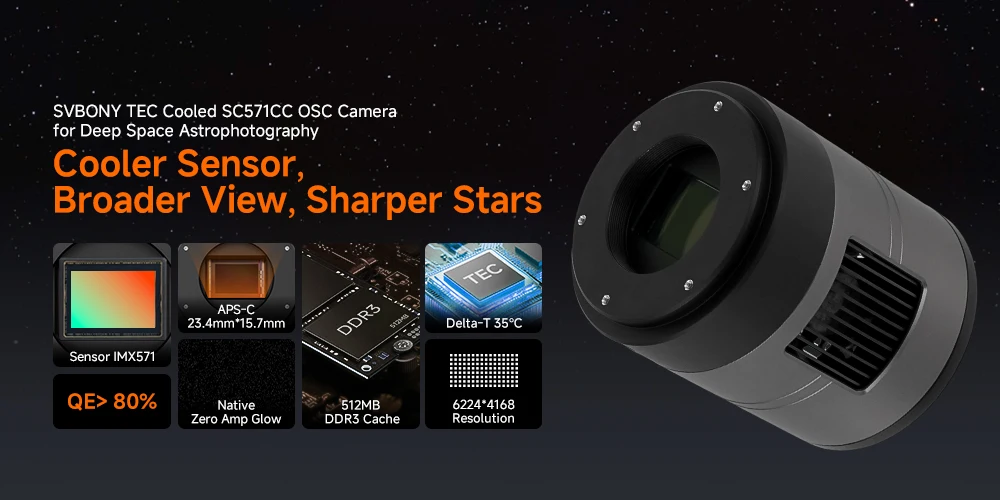 Svbony All-in-One Astrofotografie-Set, SV550 APO 122mm Triplet Apochromatischer Refraktor Astronomisches Teleskop für Deep-Sky-Aufnahmen – Detail 23