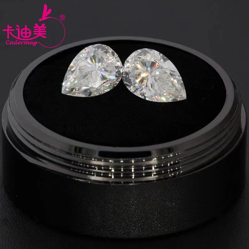

Moissanite Loose Stone D VVS1 Pear Cut Teardrop Gemstone Beads With Certificate For Jewelry Making