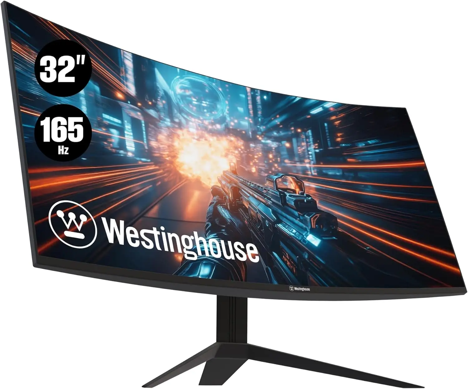 

32-дюймовый изогнутый игровой монитор 165 Гц с FreeSync, Low Motion Blur, изогнутостью 1500R, FHD, со встроенными динамиками, DisplayPort, HDMI