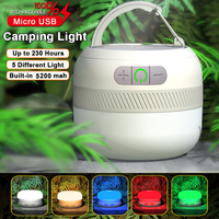 Solar Portable Camping Light USB Rechargeable Magnet Lantern 5200mAH Power Bank Tent Lamp Waterproof 5colors Bedside Night Light