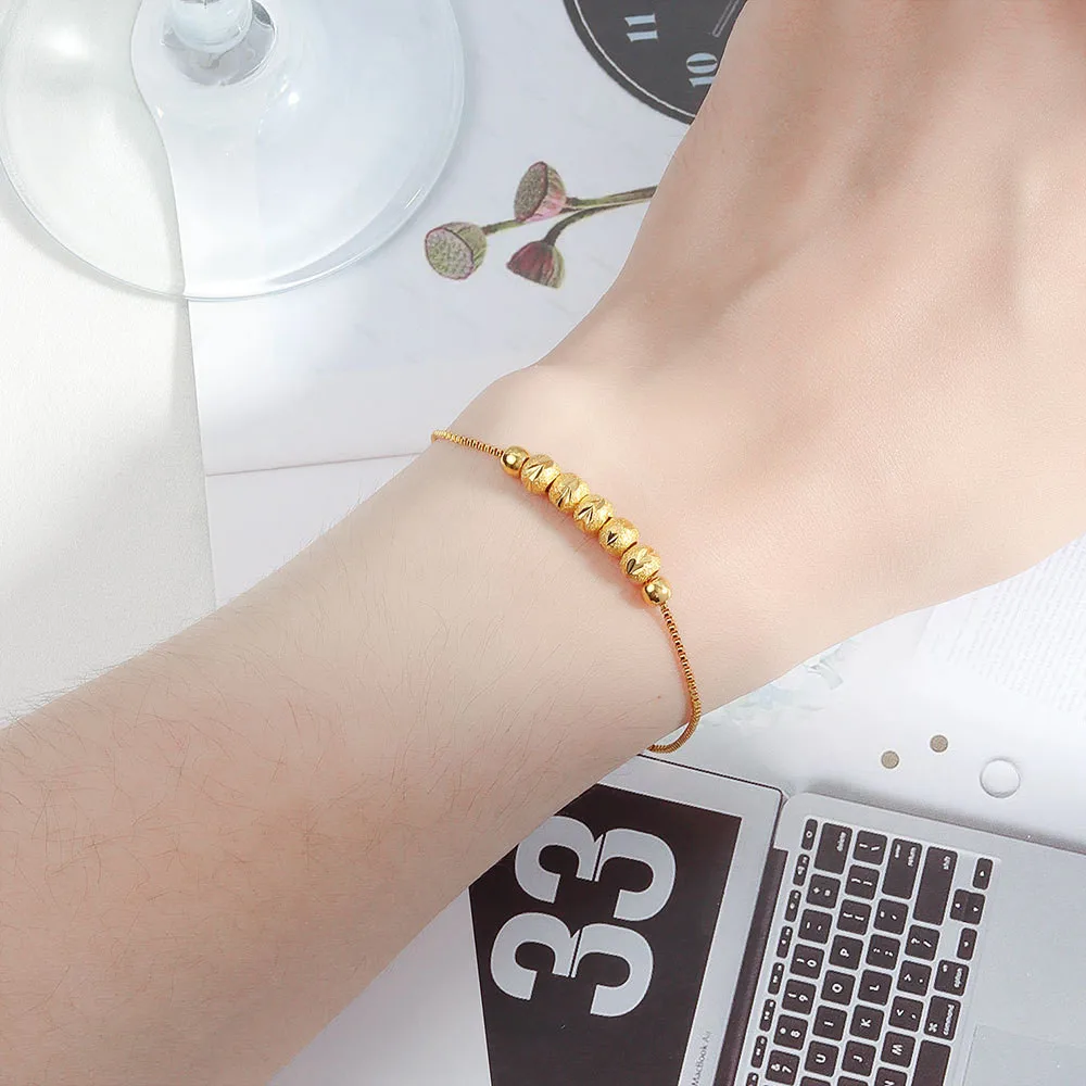 2026 S925 Sterling Silver Five Blessings Bead Bracelet For Women Minimalist Versatile Lucky Bead Elegant Light Luxury High Grade